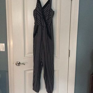 Jumpsuit by Bar III. Black and white, size small.